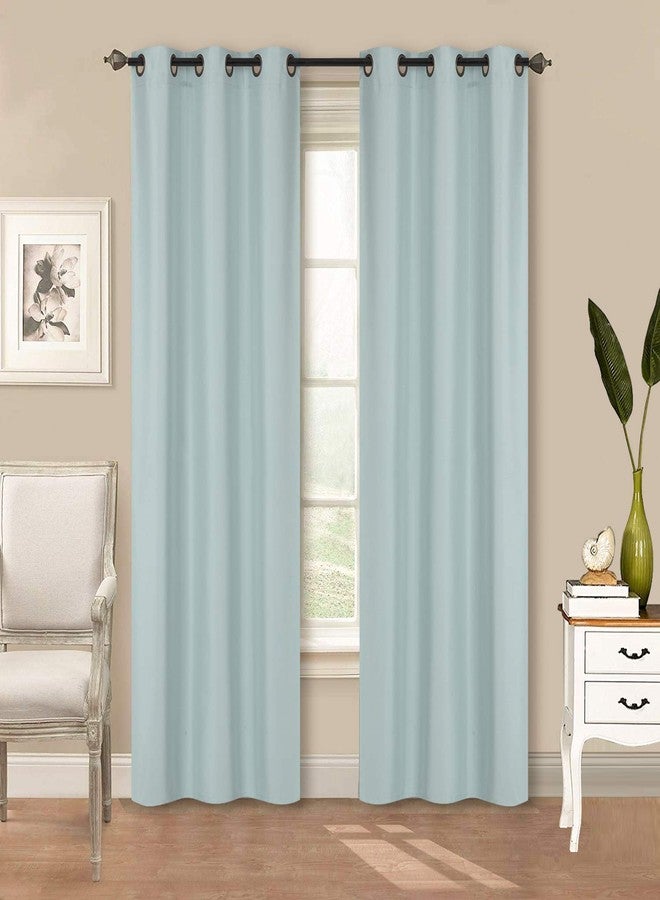 Better Home Style ستارة Better Home Style مكونة من قطعتين بلون موحد، تحجب الضوء بنسبة 100%، تتكون من لوحتين، مناسبة لأي نافذة مزودة بحلقات معدنية M3784 (أزرق سماوي/أزرق فاتح، لوحتان، عرض 36 بوصة × طول 84 بوصة لكل منهما). - Image 1
